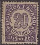 Spain 1938 Numbers 20 CTS Violet Edifil 748. 748 u. Uploaded by susofe